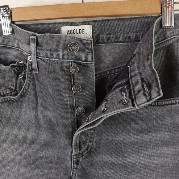 Agolde Ripley Grey straight leg Button up jeans size 23 - Picture 6 of 7